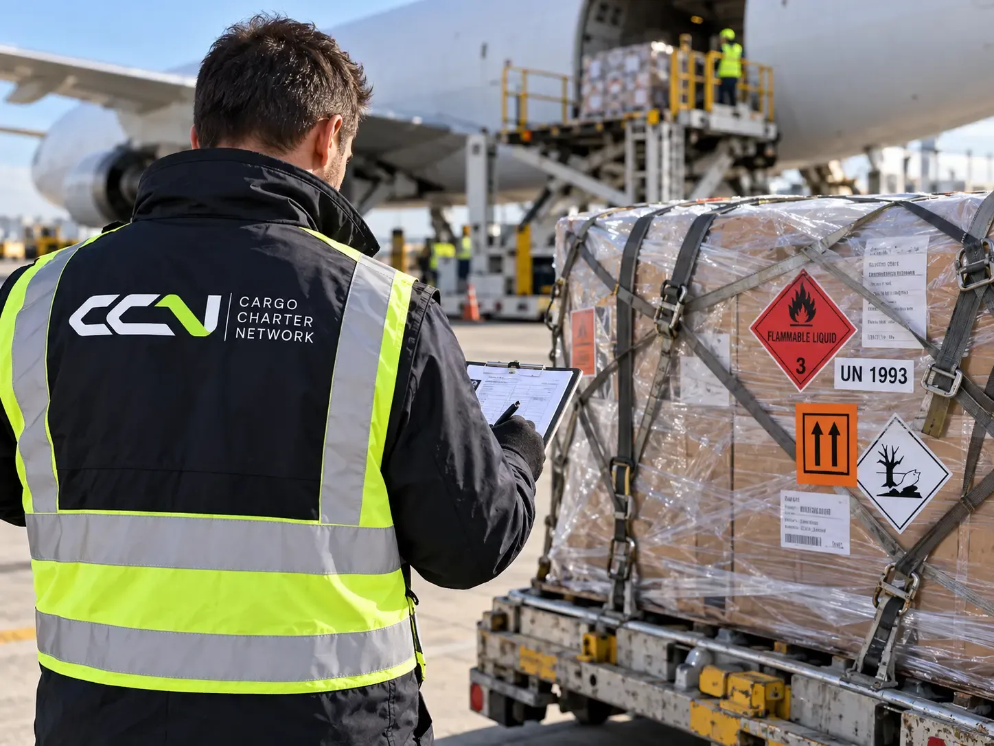 CCN specialist checking dangerous-goods documents