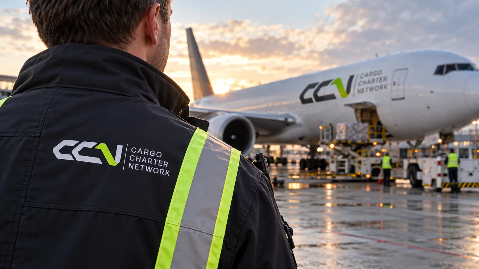 CCN coordinator walking toward live cargo operations